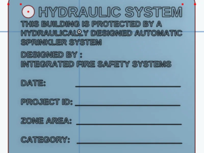 SPRINKLER DATA LABLE