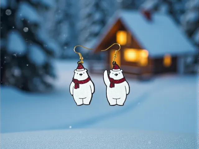 Christmas Teddy Bears earrings