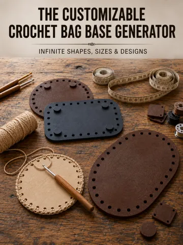 Modelo para impresión 3D: Parametric Crochet Bag Base Generator — vista de referencia 2