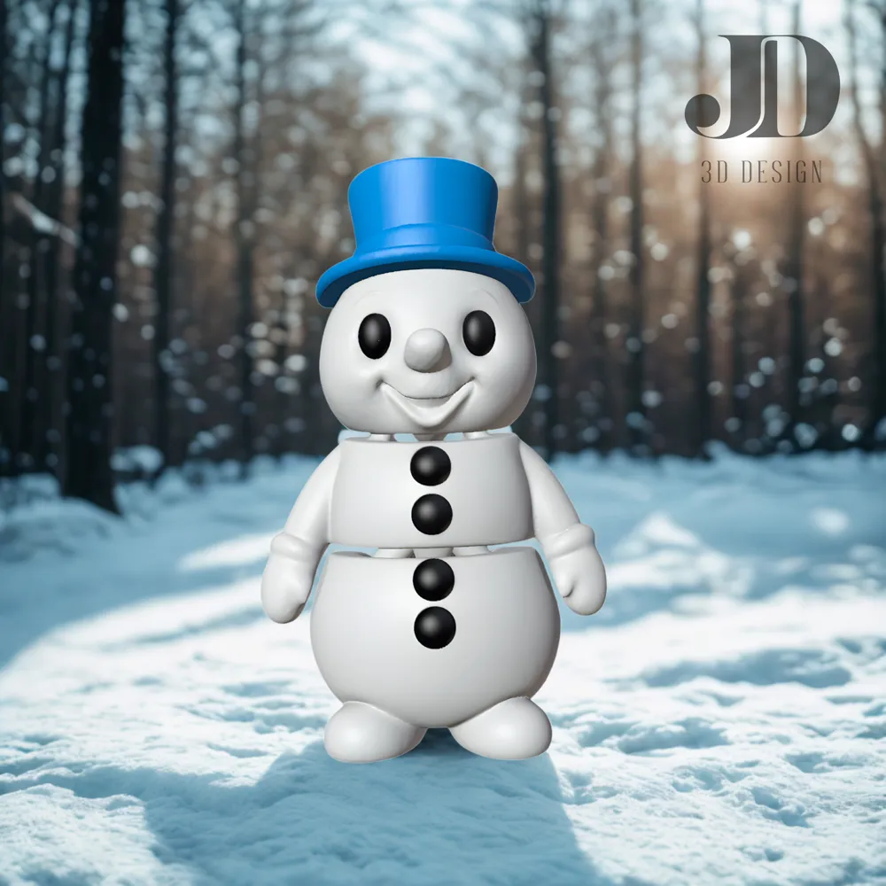 Flexi Mr. Snowman - NO AMS - Free 3D Print Model - MakerWorld