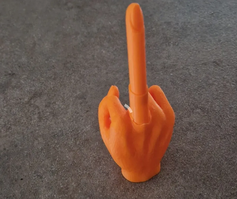 hand with extendable middle finger - Free 3D Print Model - MakerWorld