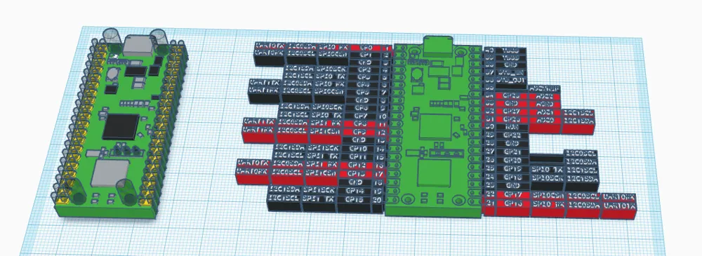 Raspberry Pi Pico W Pinout by raupulus MakerWorld: Download Free 3D Models