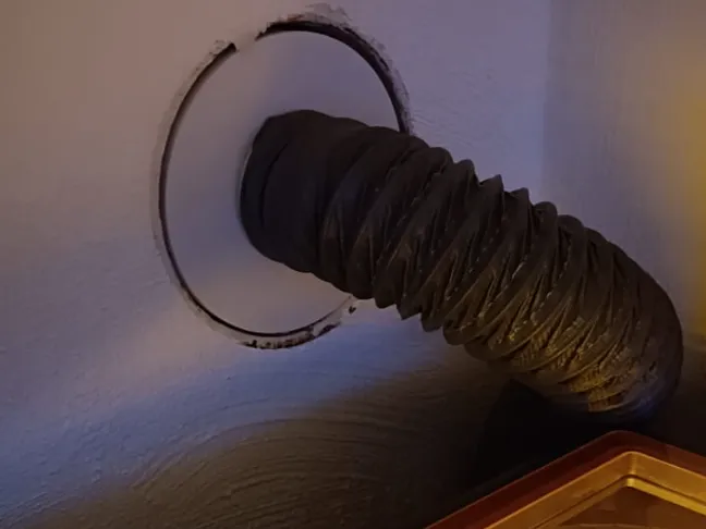 Adapter 120mm 100mm 70mm Abluftschlauch Wand Kamin