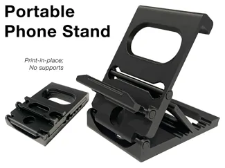 Portable Phone Stand — Print-in-Place, No Supports