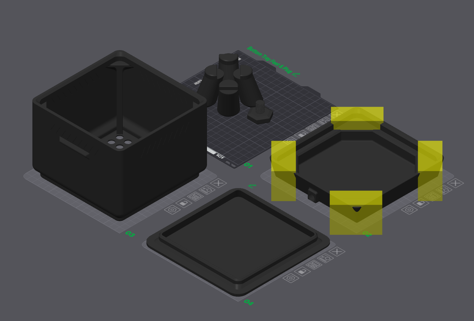 Miniatura 3 do modelo 3D Customizable & Modular Worm Composting Bins