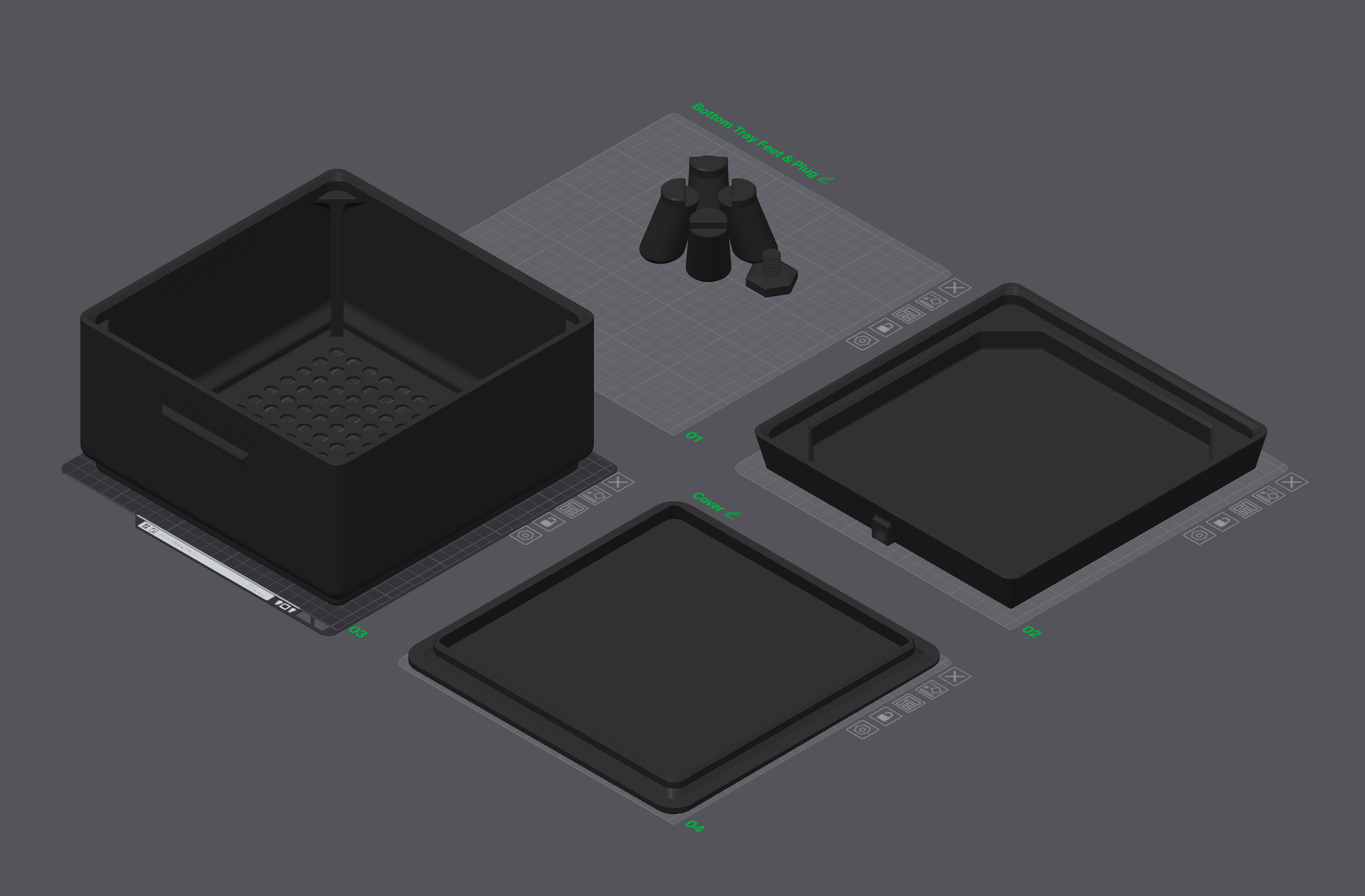 Miniatura 2 do modelo 3D Customizable & Modular Worm Composting Bins