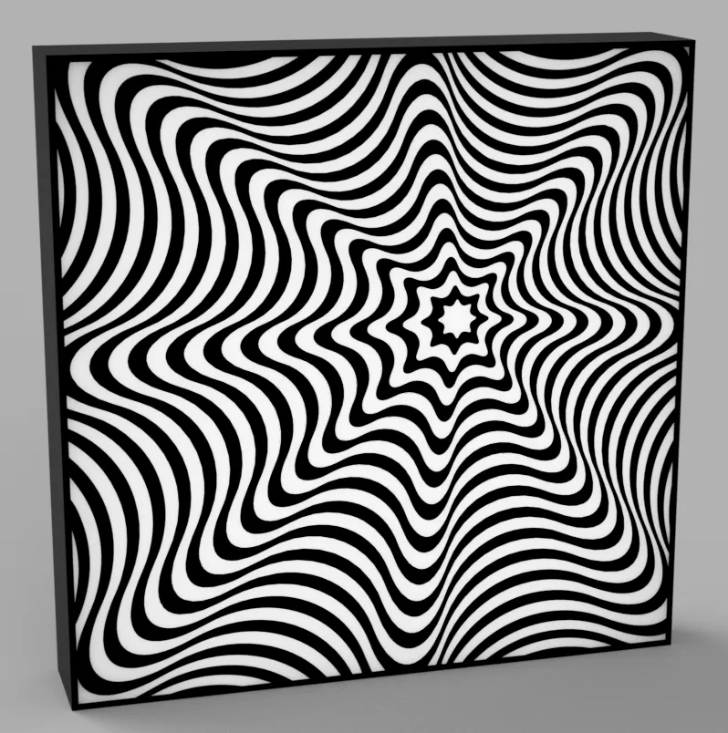 Optical Illusion - Ripple Spiral LED Lamp