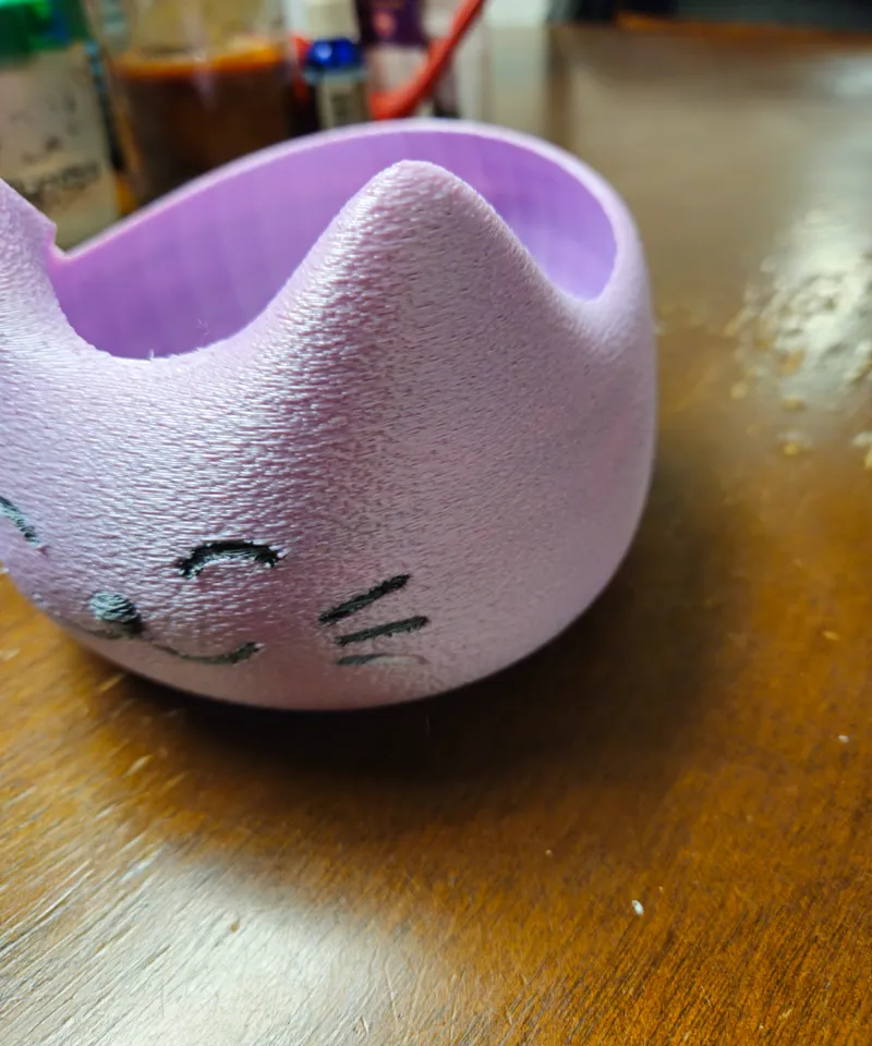 Deeper Bigger Cuter Cat Bowl. Kitten Food Bowl AMS