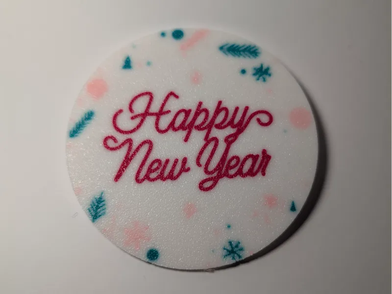 New Year's cup coaster 4 colors