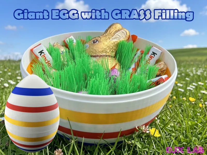 Giant Egg with Printable Grass Filling 254 x 333mm
