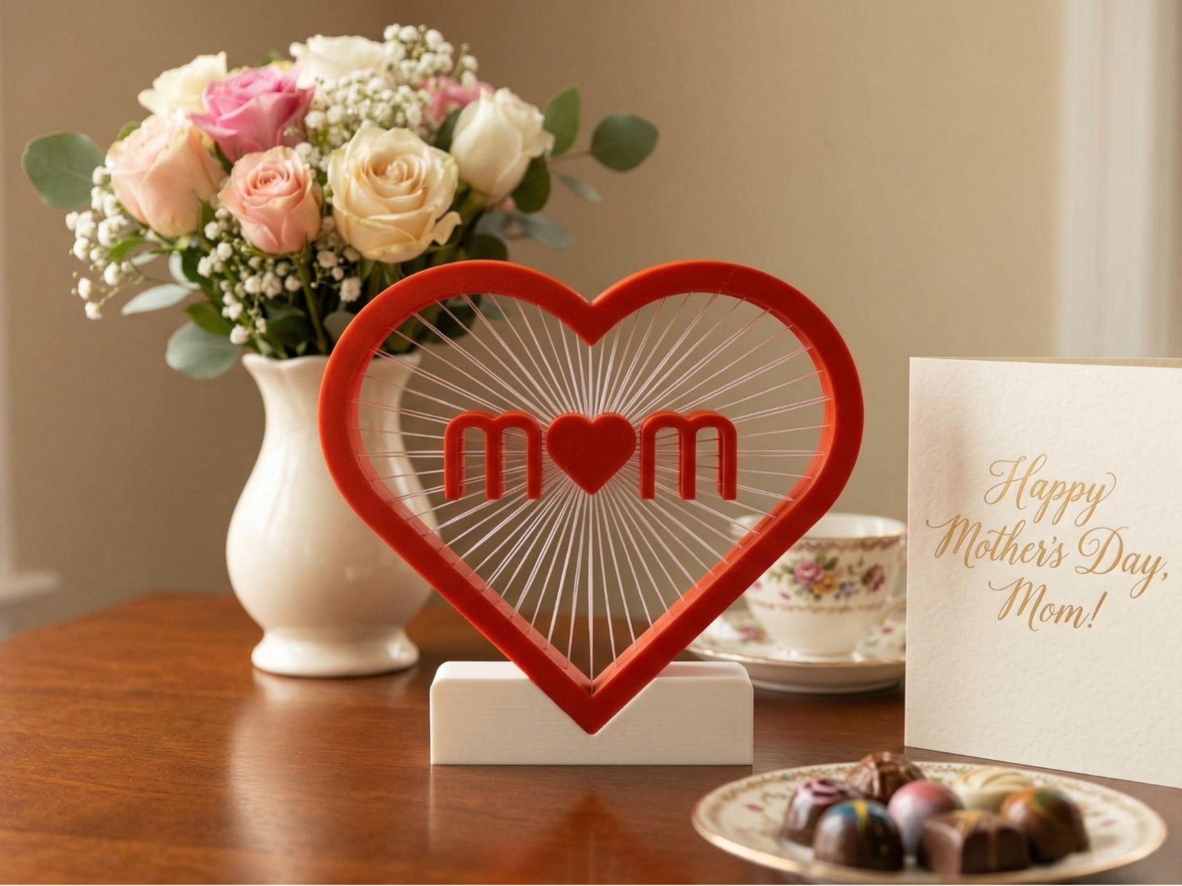 Radiant Heart Mother's Day String-Art