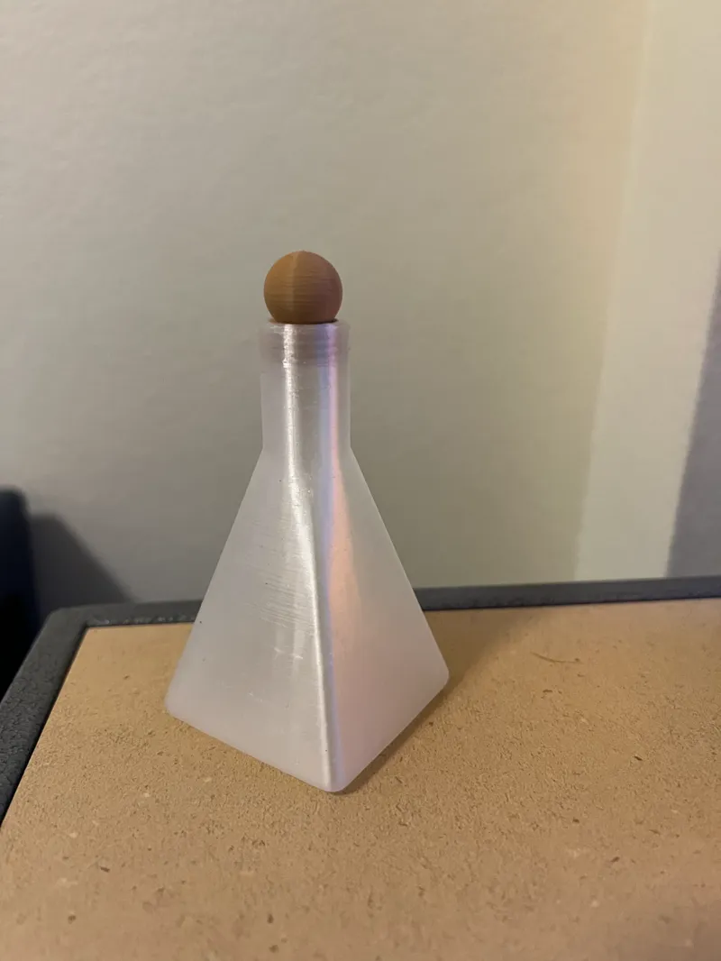 Screw Cork Square Potion Bottle