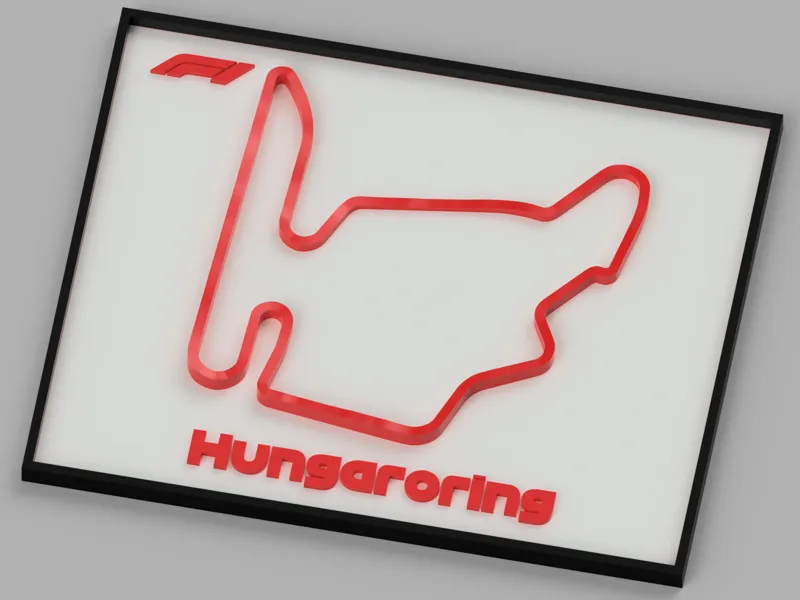F1 Track - Hungary Hungaroring with elevation