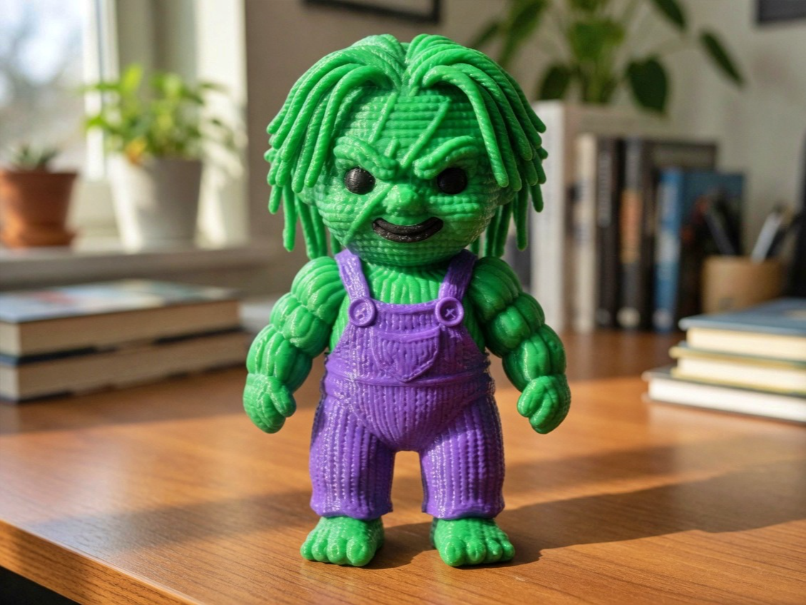 Cute Knitted Hulk Chucky Toy AMS