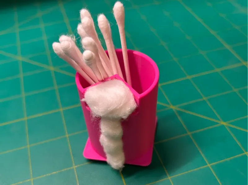 Gridfinity Qtip + Cottonball holder 1x1