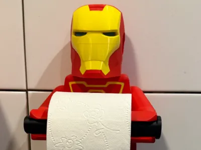 brick Iron Man Comic toilet paper holder