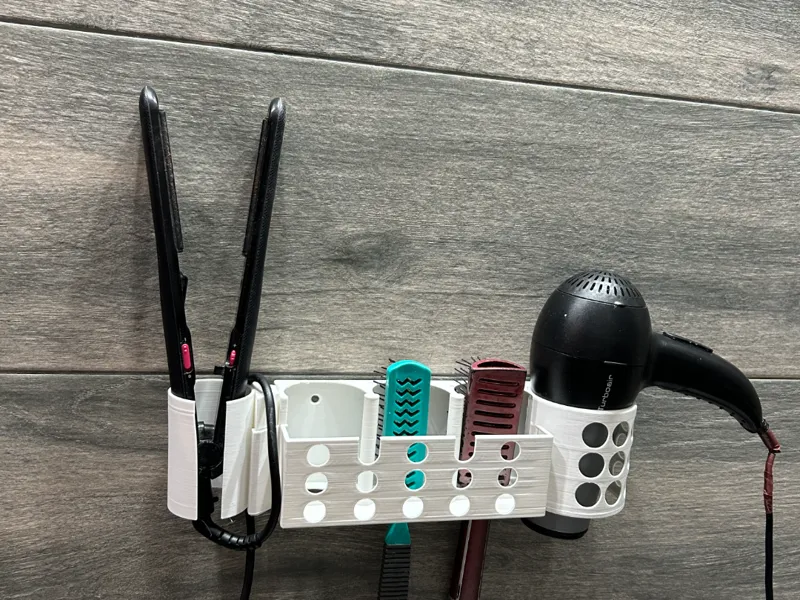 support seche cheveux et brosse