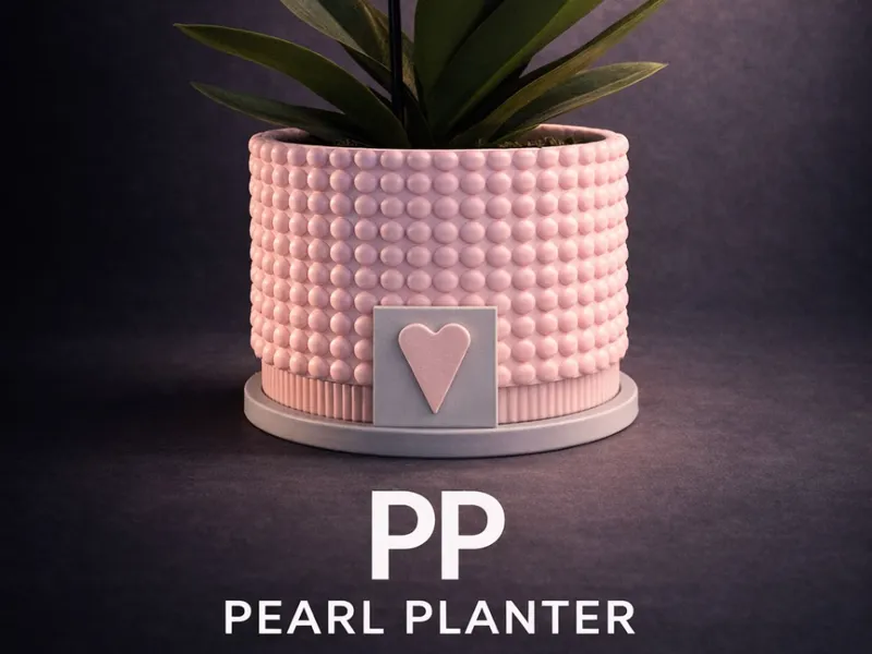 Polygon/Perlen - Blumentopf / Blumenvase