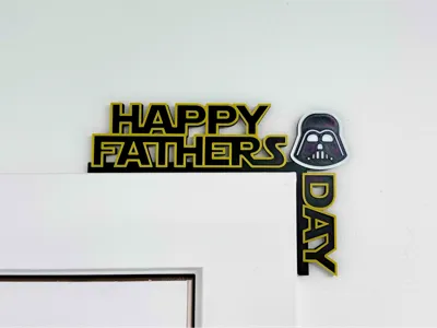 Happy Fathers Day Star Wars Door Corner