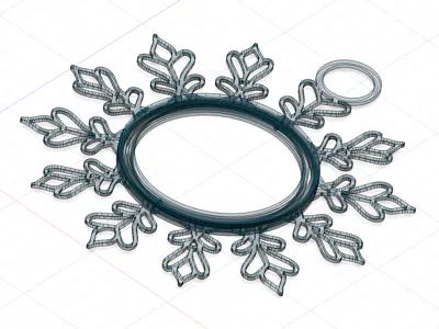 Memorial Christmas Snowflake (Laser + 3D Print)