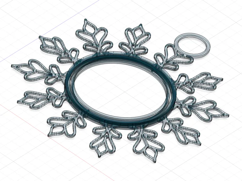 Memorial Christmas Snowflake (Laser + 3D Print)