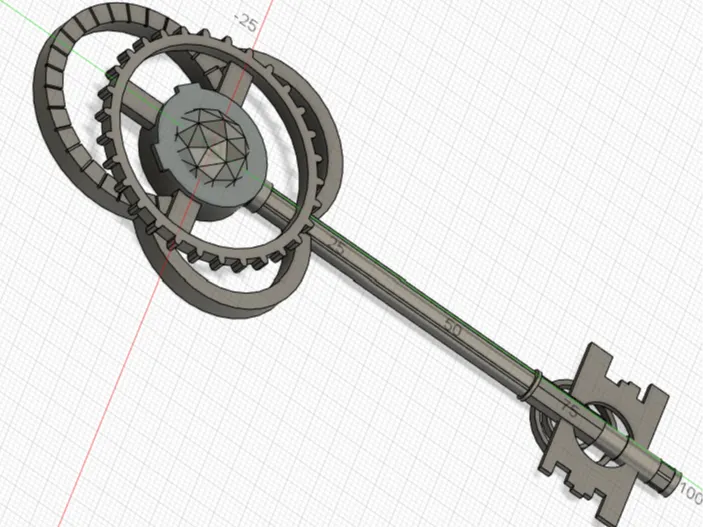 Blue Prince Basement Key Cosplay Prop