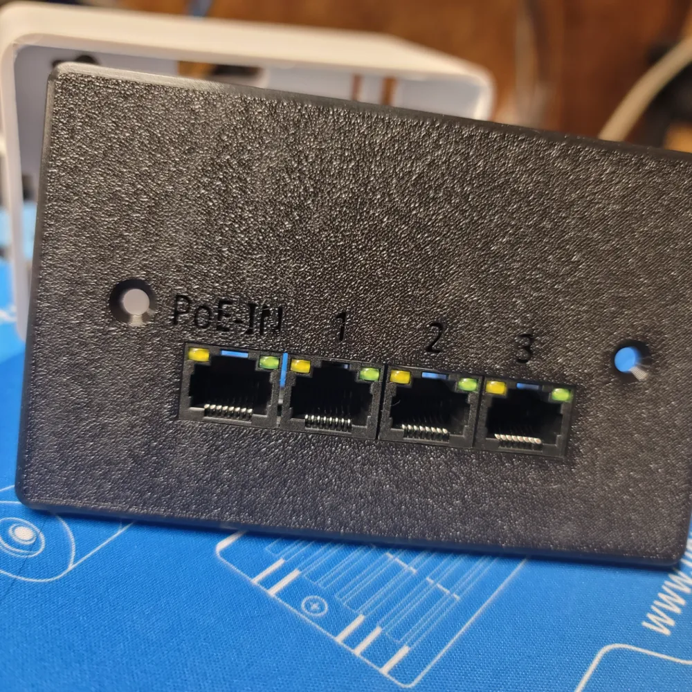 Network Wallplate w/ PoE switch - Free 3D Print Model - MakerWorld