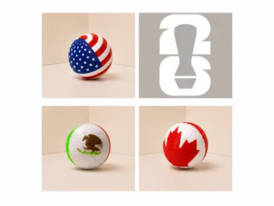 World Cup - National Flag - Mini Football Keychain
