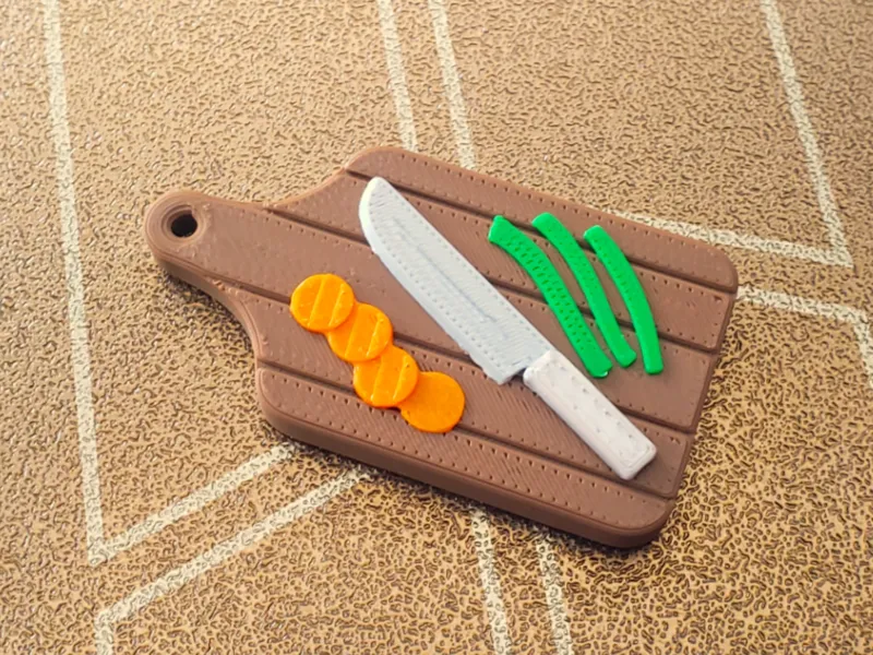 knife and cutting board Fridge Magnet