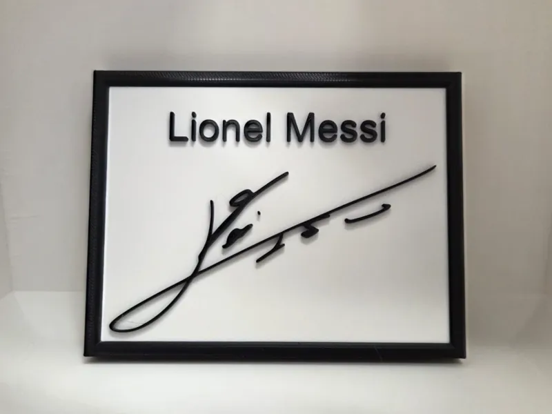 Lionel Messi Signature Wall Art