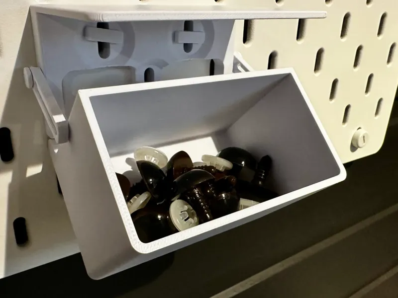 Ikea Skadis hinged tilt drawer