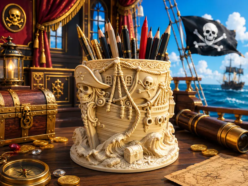 Pirate-Ship - Desk-Organizer XL