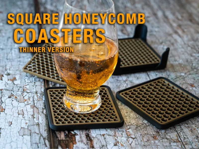 Square Honecomb Coaster - thinner version