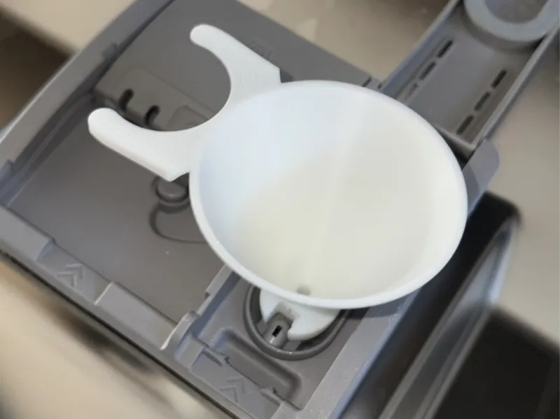 Rinse aid funnel for Bosch dishwasher, anti-bubble