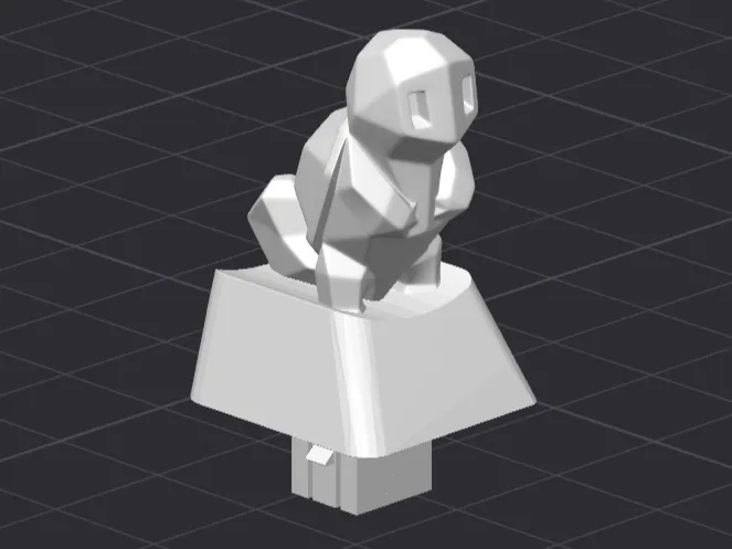 Membrane Keyboard Keycap Low Poly Squirtle
