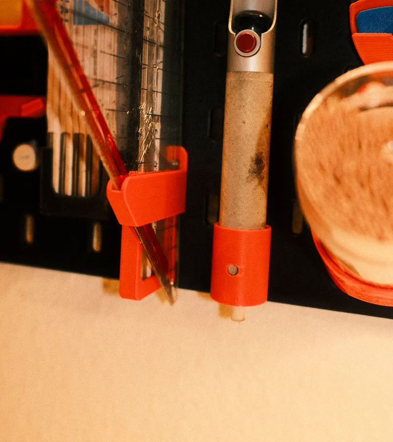Desoldering Pump Mount for IKEA Skådis (w/ T-Nuts)