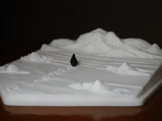 Nihilist Penguin Diorama - But Why? - Miniature