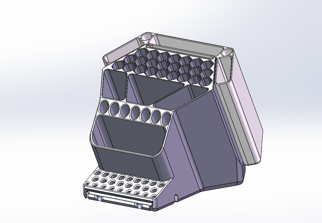 Miniatura 5 do modelo 3D 马克笔架画笔笔筒通用扩展模块