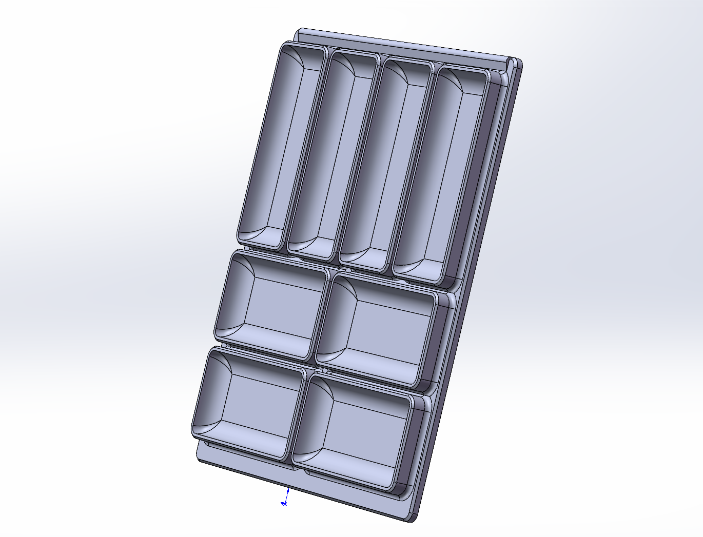 Miniatura 8 do modelo 3D 马克笔架画笔笔筒通用扩展模块