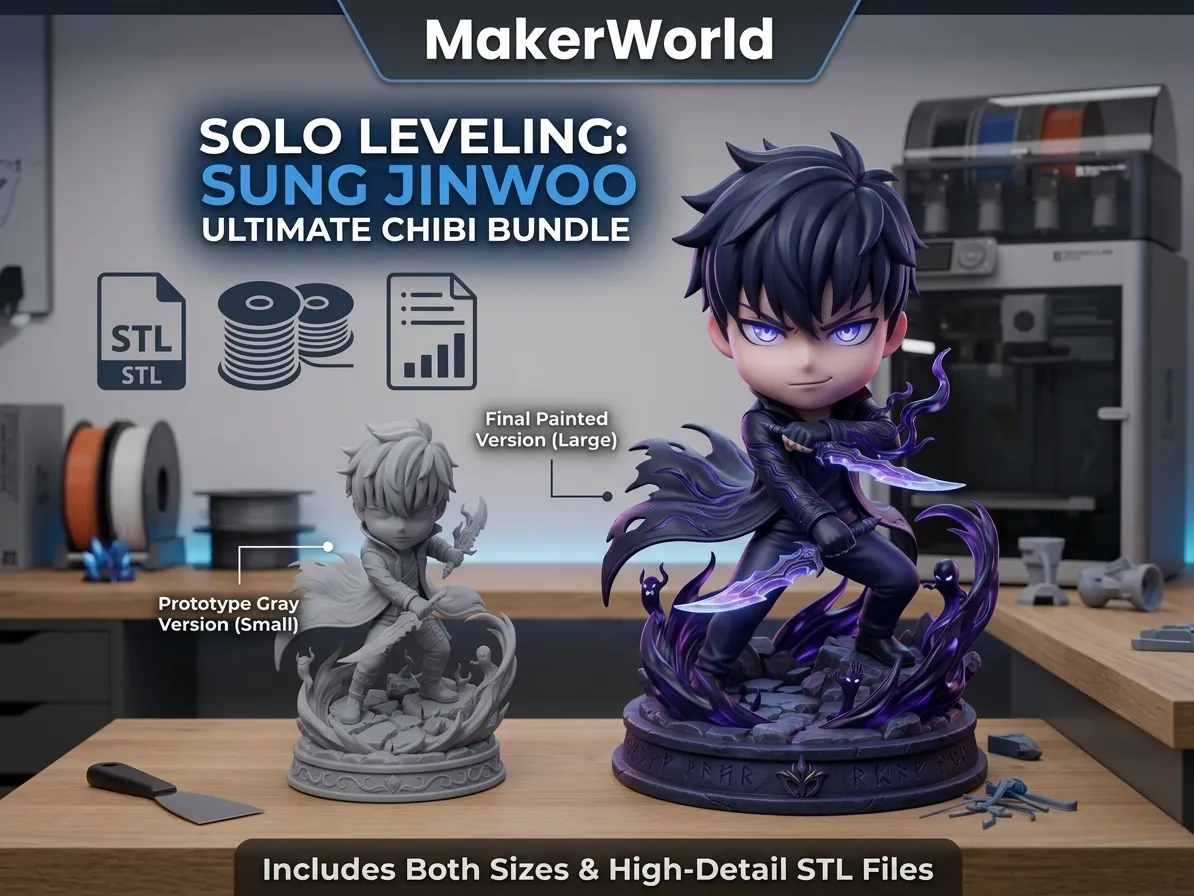 Stil Chibi Sung Jin-Woo, Solo Leveling, Chibi-Stil – Kostenloses 3D-Druckmodell ...