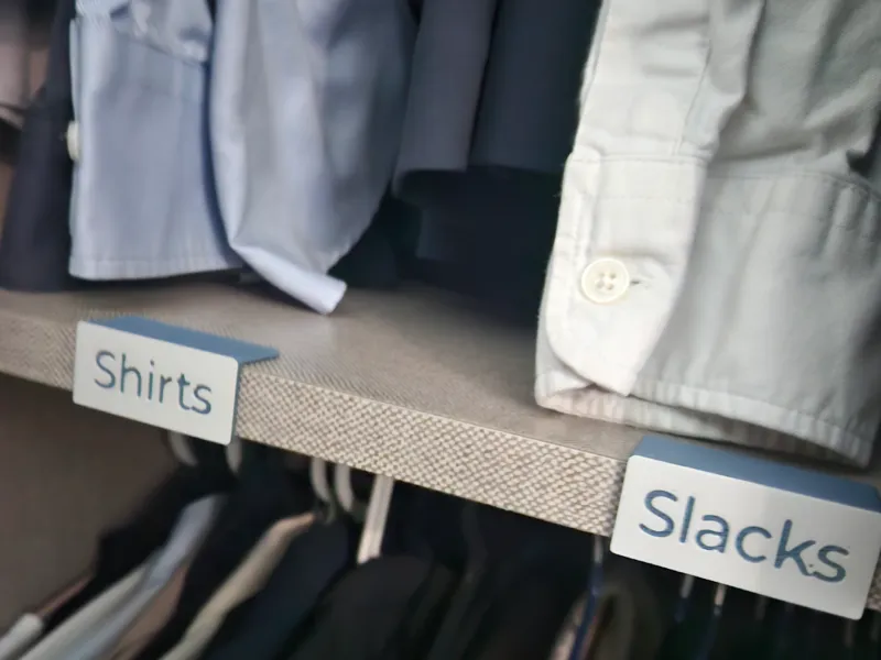 Parametric Closet Shelf Divider Labels (No AMS)