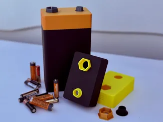 AA/AAA Dead Batteries container - 9V shaped