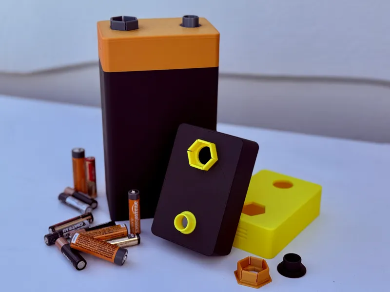 AA/AAA Dead Batteries container - 9V shaped