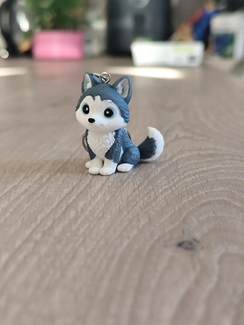 Husky dog keychain - Free 3D Print Model - MakerWorld