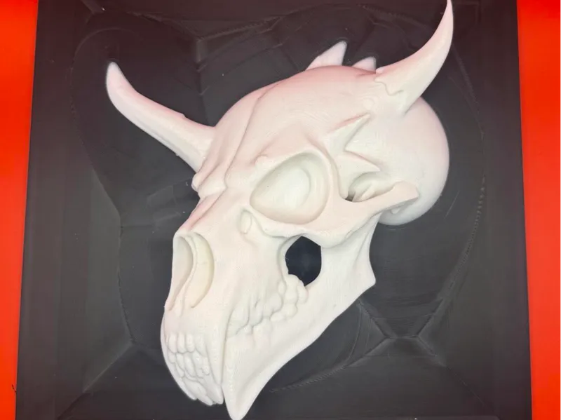 Fantasy skull on a plate