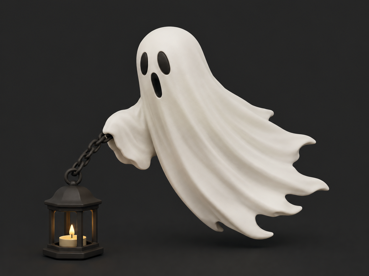 Floating Ghost with Lantern - 1