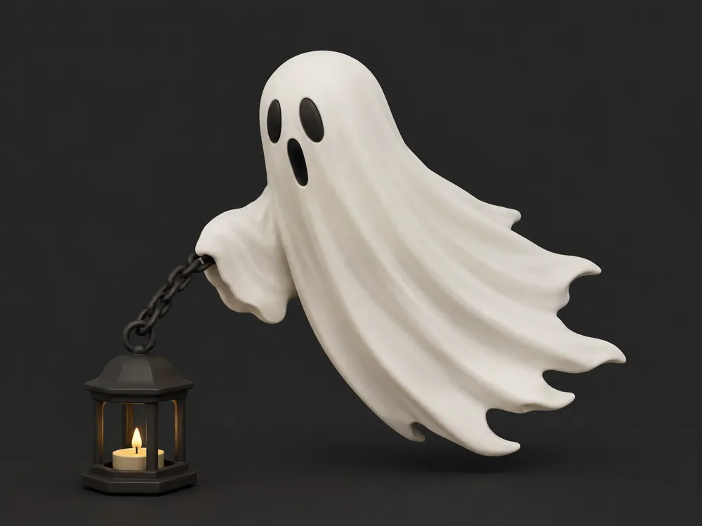 Accesorio de iluminación decorativa: Floating Ghost with Lantern. Referencia del modelo original.