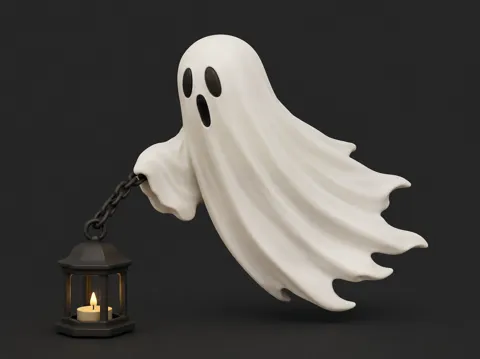 Accesorio de iluminación decorativa: Floating Ghost with Lantern — referencia de MakerWorld