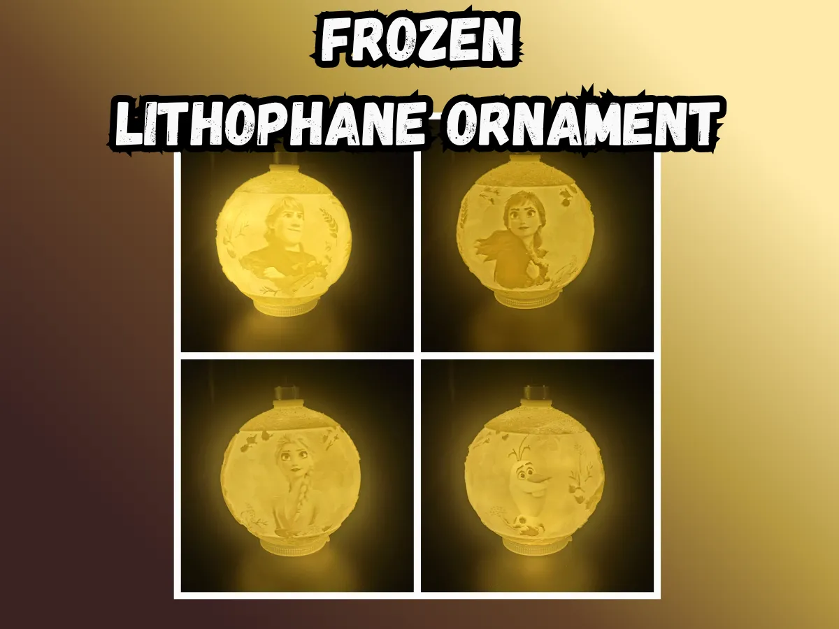 Décoration de Noël lithophanie Frozen