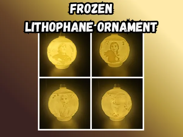 Décoration de Noël lithophanie Frozen